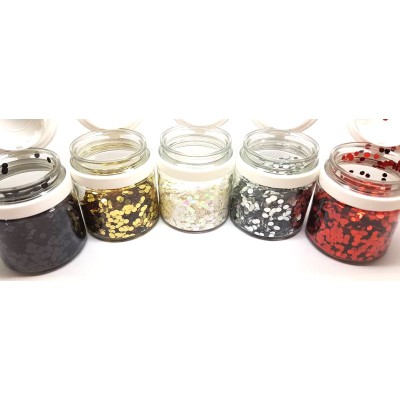 Glitter Mini Discs Black 25g